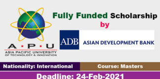 Asian Development Bank Scholarships 2021 in Japan (Fully Funded)