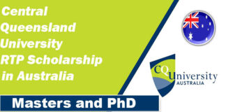 Central Queensland University RTP Scholarship 2023-24 in Australia [Fully Funded]