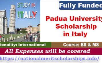 Padua University Scholarship 2023-24 in Italy [Fully Funded]