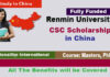 Renmin University Scholarship 2022 Under CSC In China Fully Funded