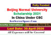 Beijing Normal University Scholarship 2021 In China Under CSC for MS &PhD