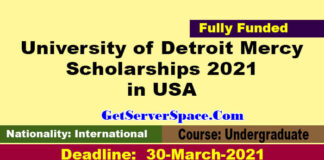 University of Detroit Mercy Scholarships 2021 in USA [Fully Funded]