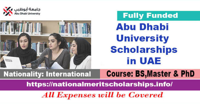 Abu Dhabi University Scholarships 2023-24 in UAE [Fully Funded]