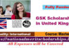 GSK Scholarships 2023-24 in the United Kingdom [Fully Funded]