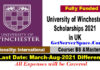 University of Winchester Scholarships 2021 in UK [Fully Funded]