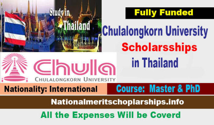 Chulalongkorn University International Scholarship 2023 in Thailand