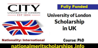 City University of London Scholarship 2022 in UK[Fully Funded]