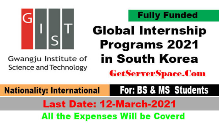 Global Internship Programs 2021 in South Korea Fully Funded]