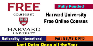 Harvard University Free Online Courses 2022 for all Students