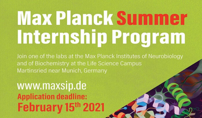 Max Planck Summer Internship 2021 in Germany [Fully Funded]