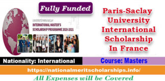 Paris-Saclay University International Scholarship 2023-24 In France [Fully Funded]