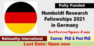 Humboldt Research Fellowships 2021 in Germany [Fully Funded]