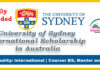 University of Sydney International Scholarship 2023-24 in Australia [Fully Funded]