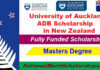 University of Auckland ADB Scholarship 2023-24 in New Zealand [Fully Funded]