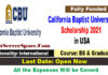 California Baptist University Scholarship 2021 in USA [Fully Funded]