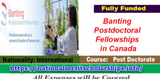 Banting Postdoctoral Fellowships 2023-24 in Canada [Funded]
