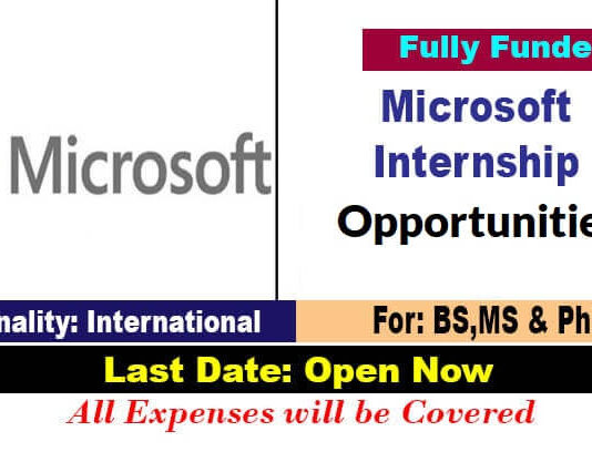 Microsoft Internship Opportunity 2022 [Fully Funded]
