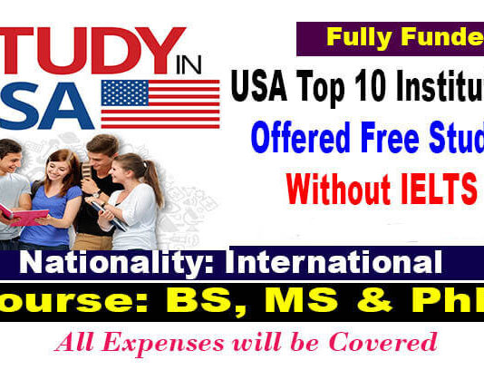 USA Top 10 Institutes Offered Free Study Without IELTS