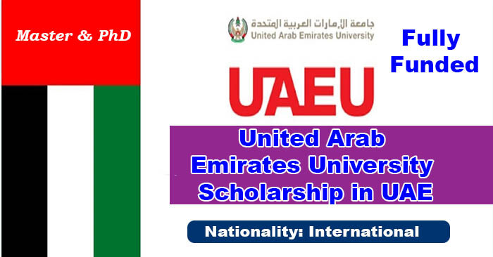 United Arab Emirates University Scholarship 2023-24 in UAE [Fully Funded]