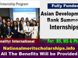 Asian Development Bank Summer Internship opportunities 2022