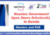 Russian Government Open Doors Scholarship 2023-24 in Russia [Fully Funded]