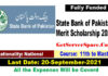 State Bank of Pakistan Merit Scholarship 2021 Funded