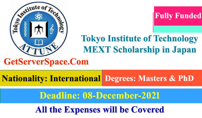 Tokyo Institute of Technology MEXT Fully Funded Scholarship 2022 in Japan