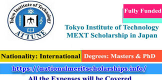 Tokyo Institute of Technology MEXT Scholarship 2024 in Japan [Fully Funded]