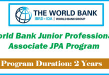 World Bank Junior Professional Associate (JPA) program 2024