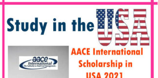 AACE International Scholarship Program in the USA 2021