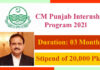 CM Punjab Internship Program 2021 in Pakistan