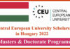 Central European University Fully Funded Scholarship in Hungary 2022