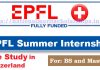 EPFL Summer Internship 2024 in Switzerland [Fully Funded]