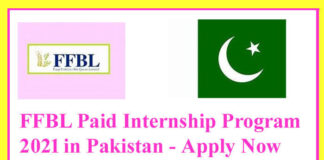 FFBL Paid Internship Program 2021 in Pakistan - Apply Now