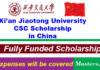 Xian Jiaotong University CSC Scholarship 2023-24 in China [Fully Funded]