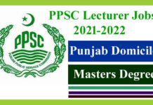 PPSC Lecturer Jobs 2021-2022 in Pakistan | 1700+ Vacancies