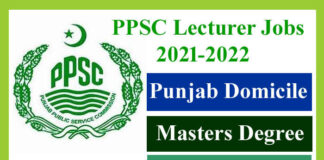 PPSC Lecturer Jobs 2021-2022 in Pakistan | 1700+ Vacancies