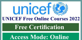 UNICEF Free Online Courses 2022 with Free Certification