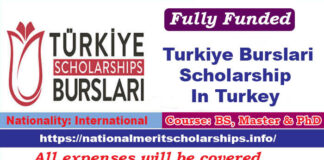 Turkiye Burslari Scholarship 2023-24 In Turkey [Fully Funded]