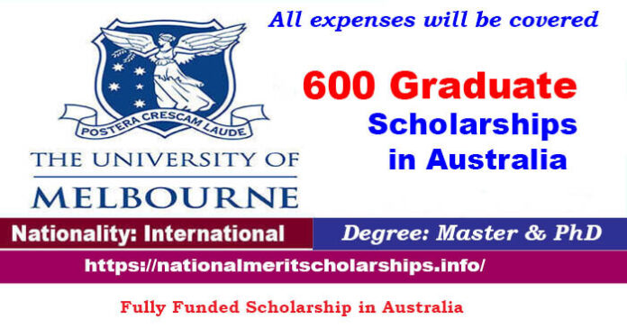 600 Graduate Scholarships 2023-24 in Australia [Fully Funded]