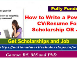 How to Write a Powerful CV/Resume For Scholarship OR Job