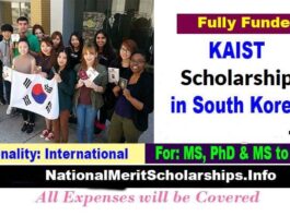 KAIST International Scholarship 2023 in South Korea [Fully Funded]