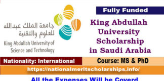 King Abdullah University Scholarship 2023-24 in Saudi Arabia [Fully Funded]