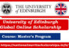 University of Edinburgh Global Online Scholarship 2023-24 in UK [Fully Funded]
