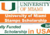 University of Miami Stamps Scholarship 2023-24 in USA [Fully Funded]