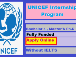 Fully Funded UNICEF Internship program 2022-23