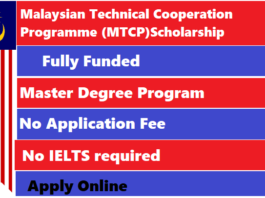MTCP-Malaysian Technical Cooperation Scholarships 2022 Fully Funded