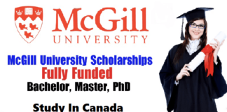 Fully Funded Scholarships In Canada 2022 -McGill university