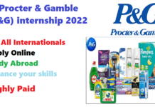 Procter and Gamble internship 2022 | P & G Careers 2022
