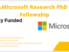 Microsoft Research PhD Fellowship 2022-23